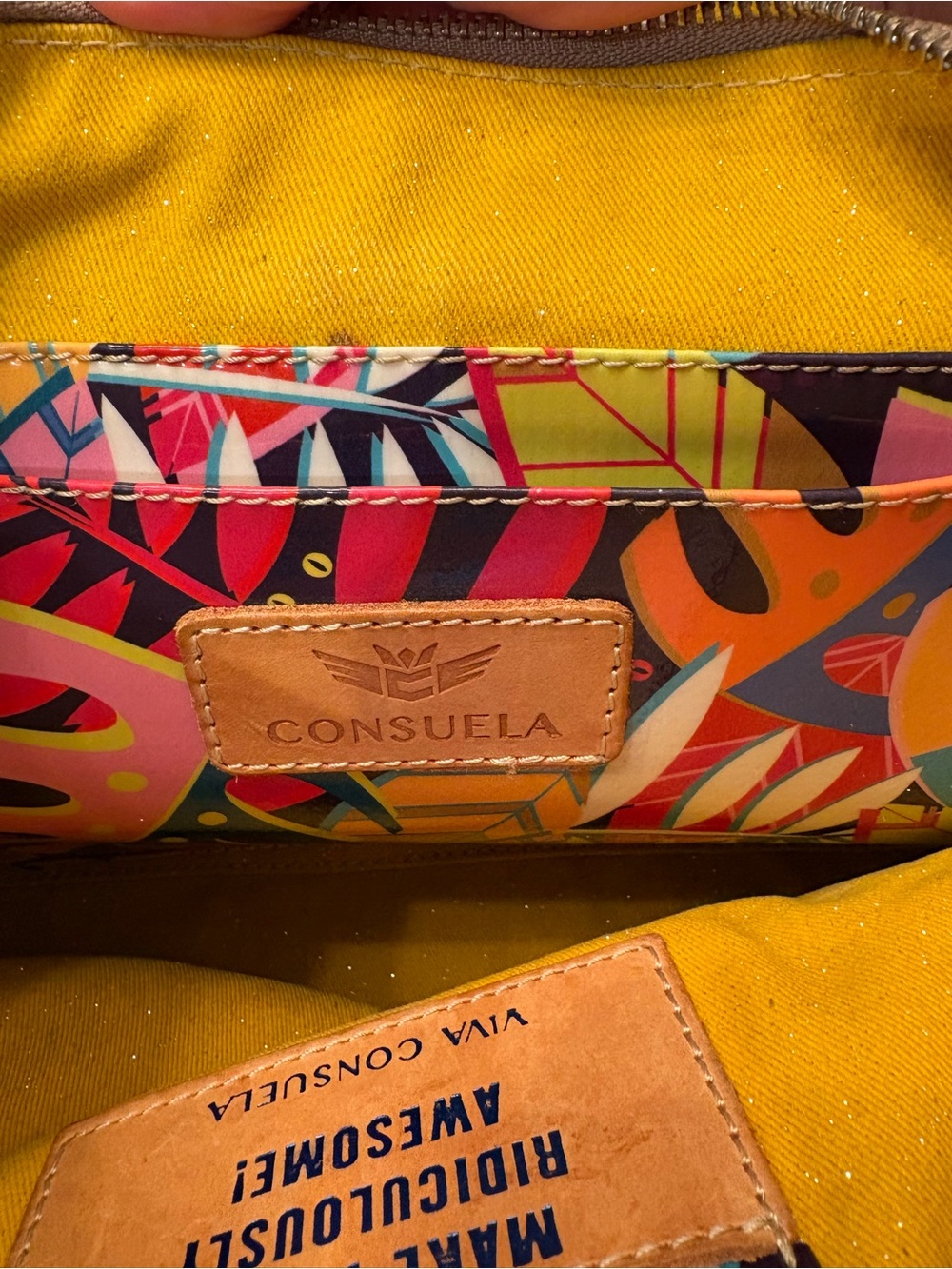 Consuela | Leather Crossbody with Striped Strap - Picture 13 of 17
